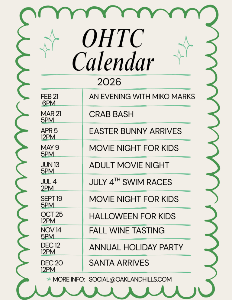 OHTC Calendar 2026